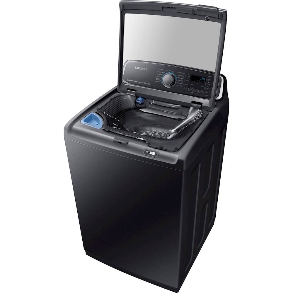 Samsung - 5.2 Cu. Ft. High Efficiency Top Load Washer with Activewash - Black stainless steel_8