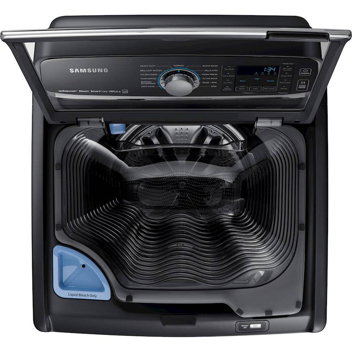 Samsung - 5.2 Cu. Ft. High Efficiency Top Load Washer with Activewash - Black stainless steel_6