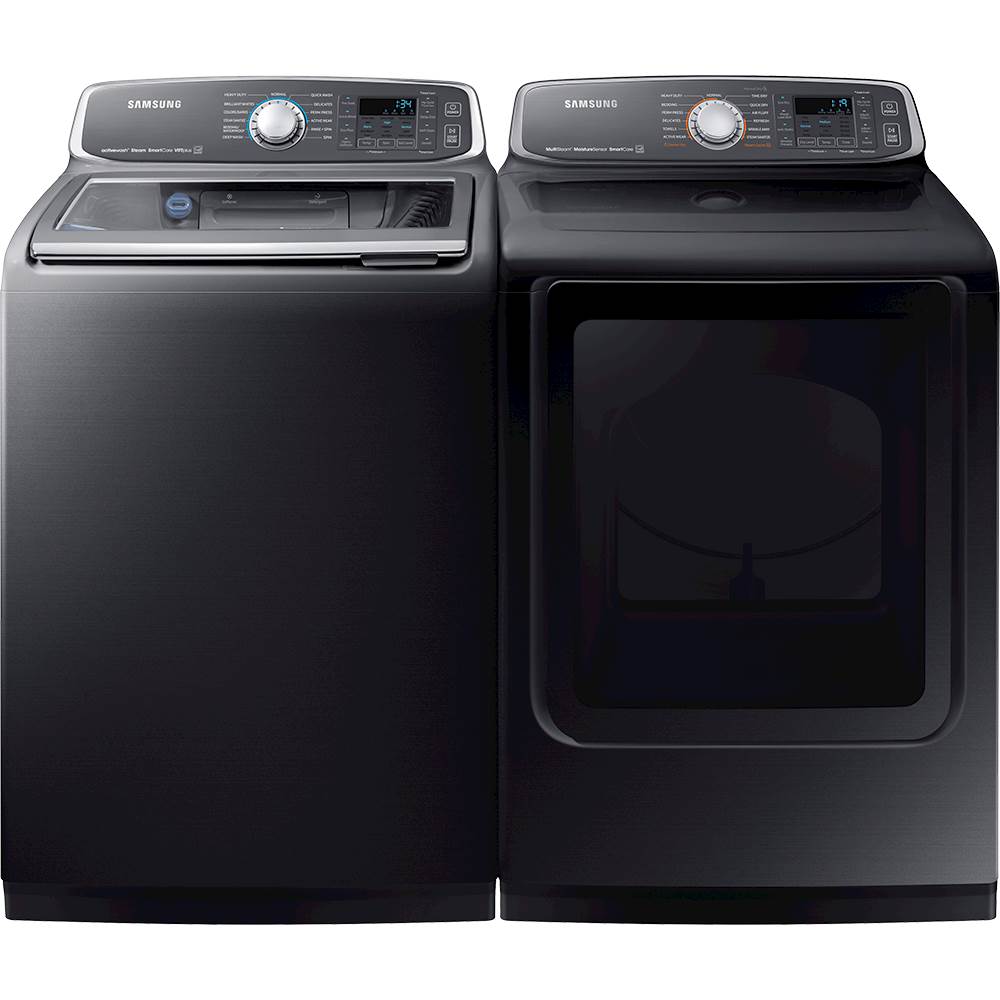 Samsung - 5.2 Cu. Ft. High Efficiency Top Load Washer with Activewash - Black stainless steel_5