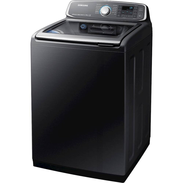 Samsung - 5.2 Cu. Ft. High Efficiency Top Load Washer with Activewash - Black stainless steel_2