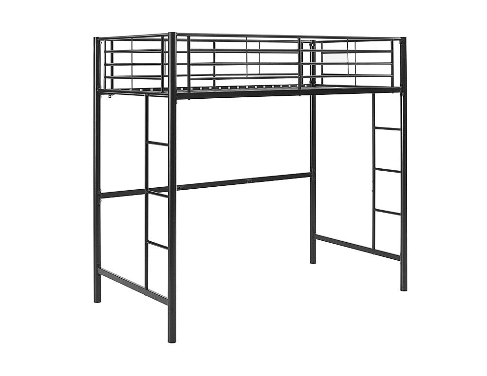 Walker Edison - Modern Metal Twin Loft Bed Frame - Black_1