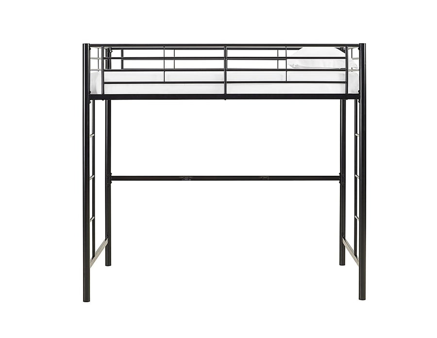Walker Edison - Modern Metal Twin Loft Bed Frame - Black_0