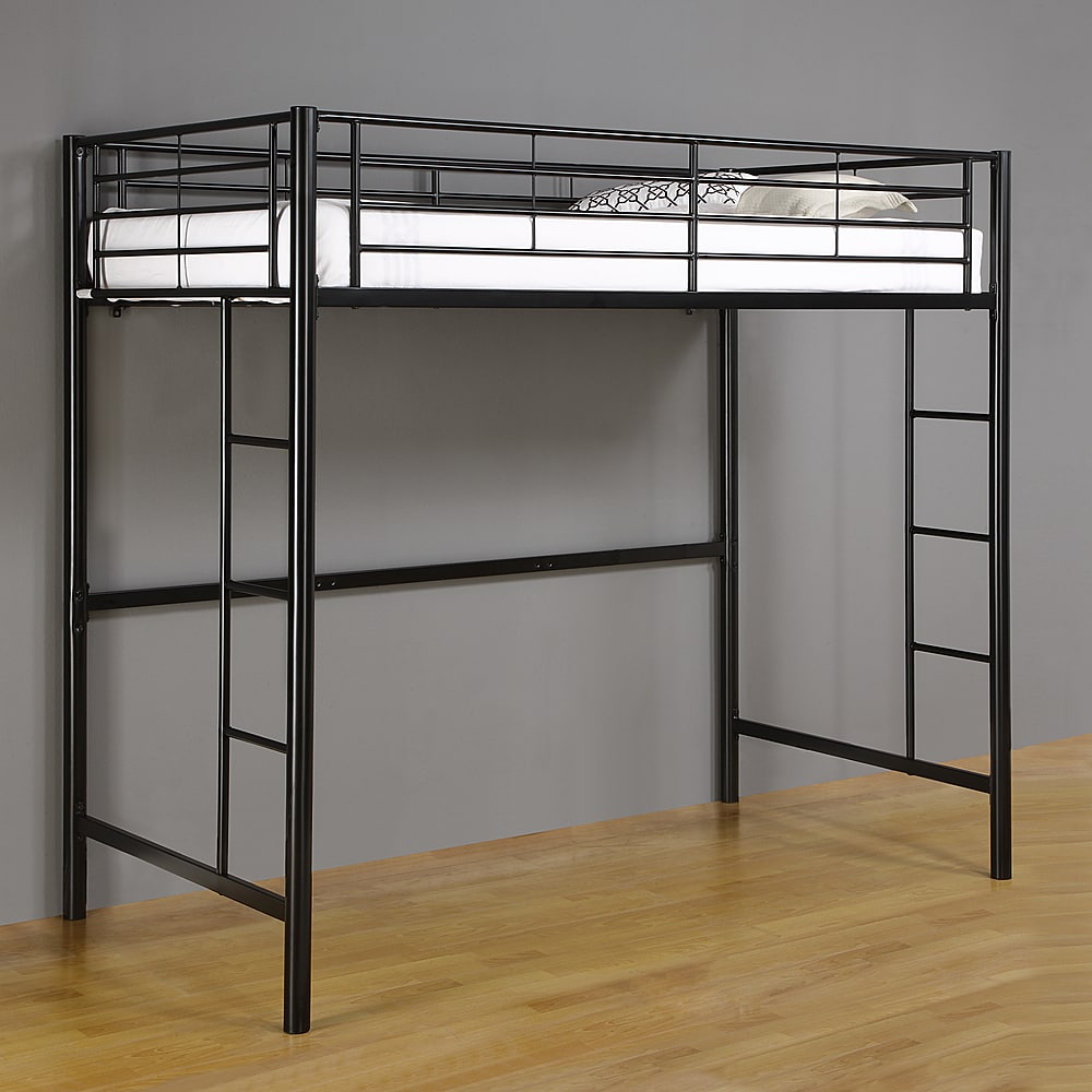 Walker Edison - Modern Metal Twin Loft Bed Frame - Black_6