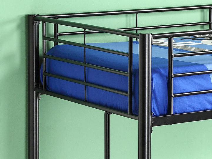 Walker Edison - Modern Metal Twin Loft Bed Frame - Black_5