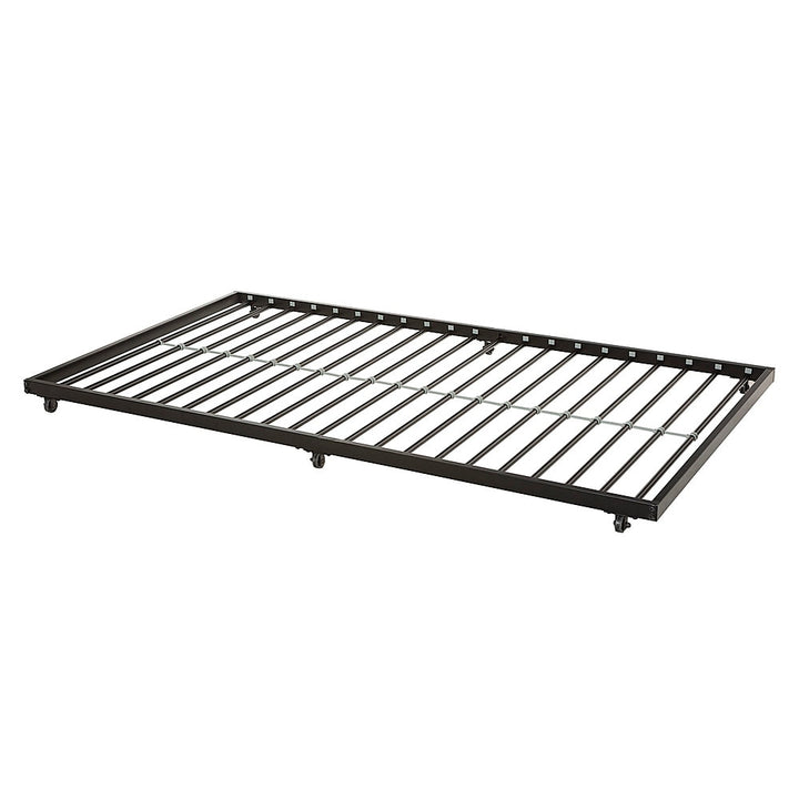 Walker Edison - Twin/Bunk Bed Roll-out Trundle Bed Frame - Black_2