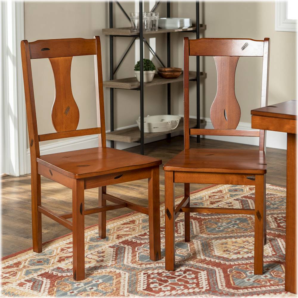 Walker Edison - Huntsman Wood Dining Chair (Set of 2) - Dark Oak_1