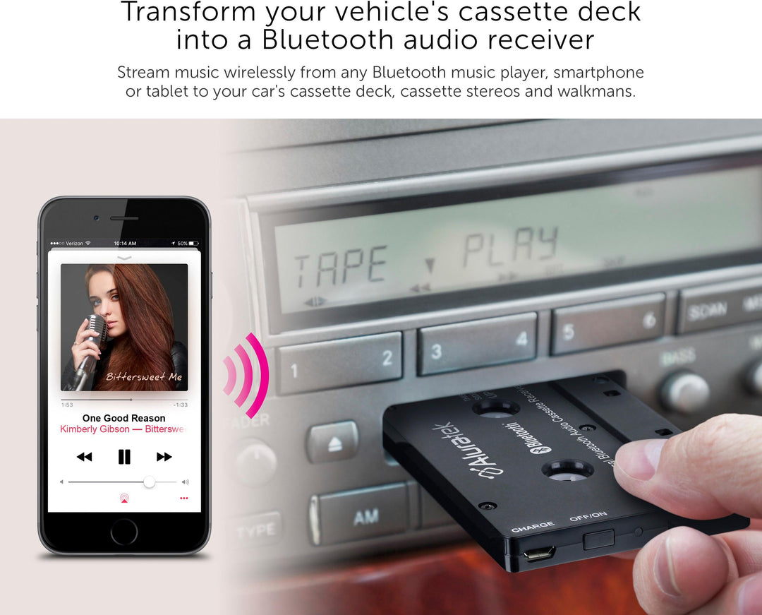 Aluratek - Bluetooth Audio Cassette Adapter - Black_6
