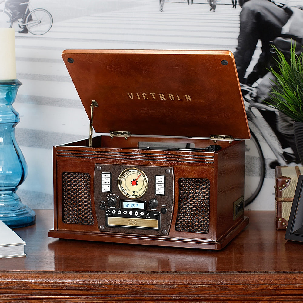 Victrola - Navigator 8-in-1 Classic Bluetooth Record Player with Turntable - Espresso_4