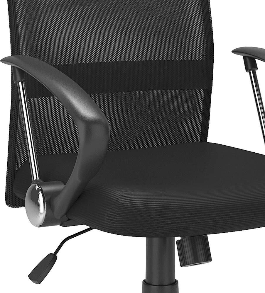 CorLiving - Workspace 5-Pointed Star Fabric and Mesh Office Chair - Black/Chrome_5