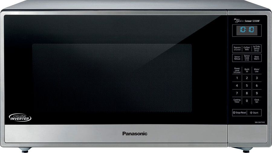 Panasonic - 1.6 Cu. Ft. 1250 Watt SN77HS Microwave with Cyclonic Inverter - Stainless Steel/silver_0