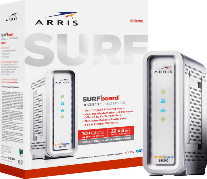 ARRIS - SURFboard 32 x 8 DOCSIS 3.1 Cable Modem - White_0