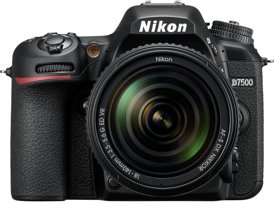 Nikon - D7500 DSLR 4K Video Camera with AF-S DX NIKKOR 18-140mm f/3.5-5.6G ED VR lens - Black_0