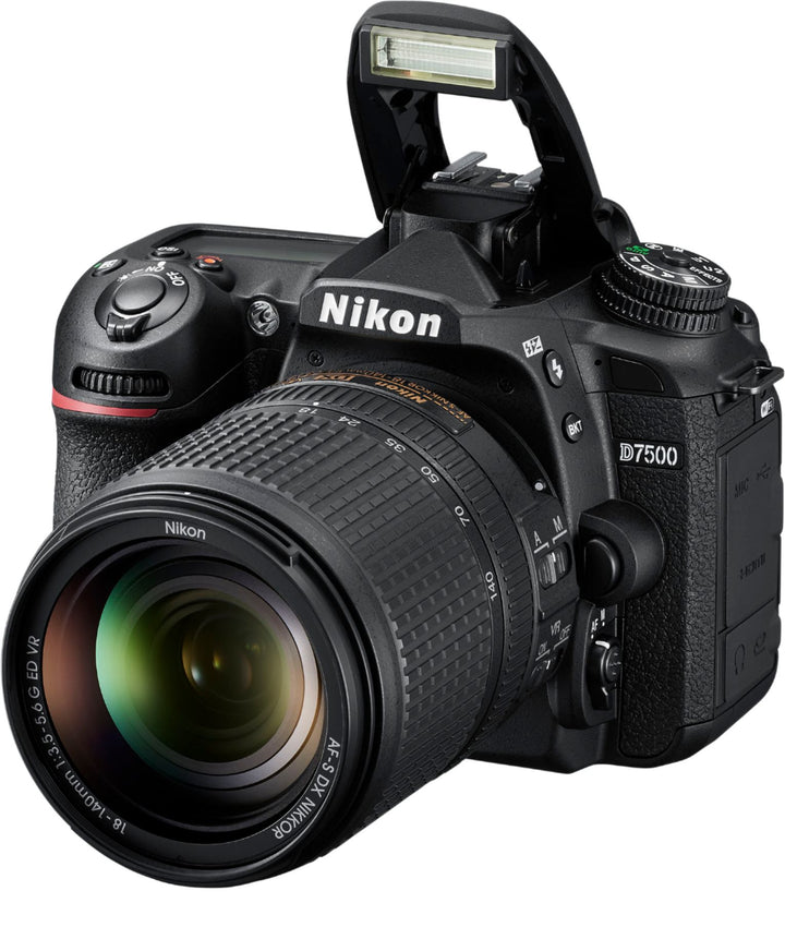 Nikon - D7500 DSLR 4K Video Camera with AF-S DX NIKKOR 18-140mm f/3.5-5.6G ED VR lens - Black_4