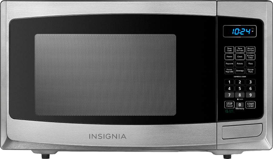 Insignia™ - 0.9 Cu. Ft. Compact Microwave - Stainless steel_0
