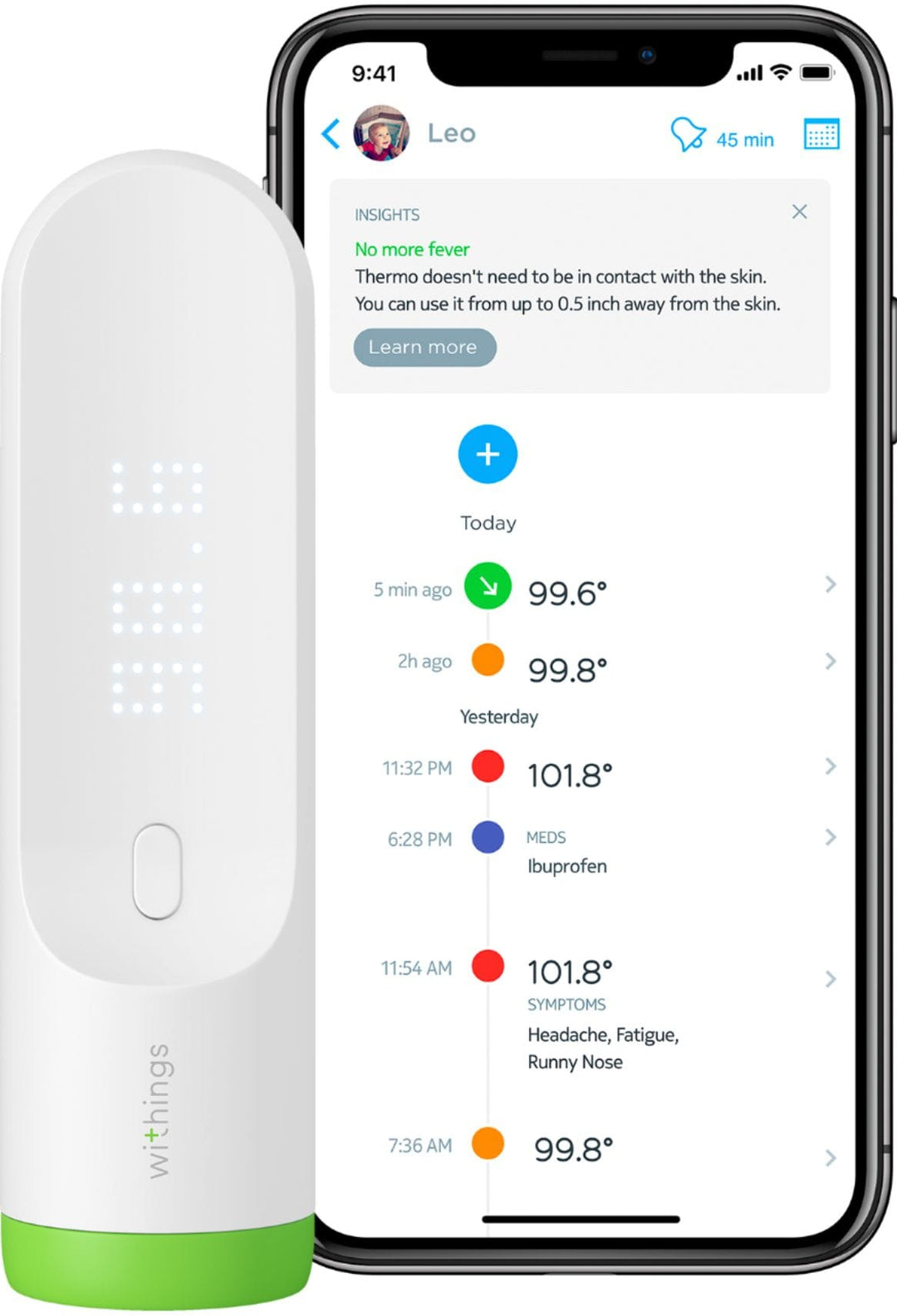 Withings - Thermo Smart Temporal Thermometer - White_2