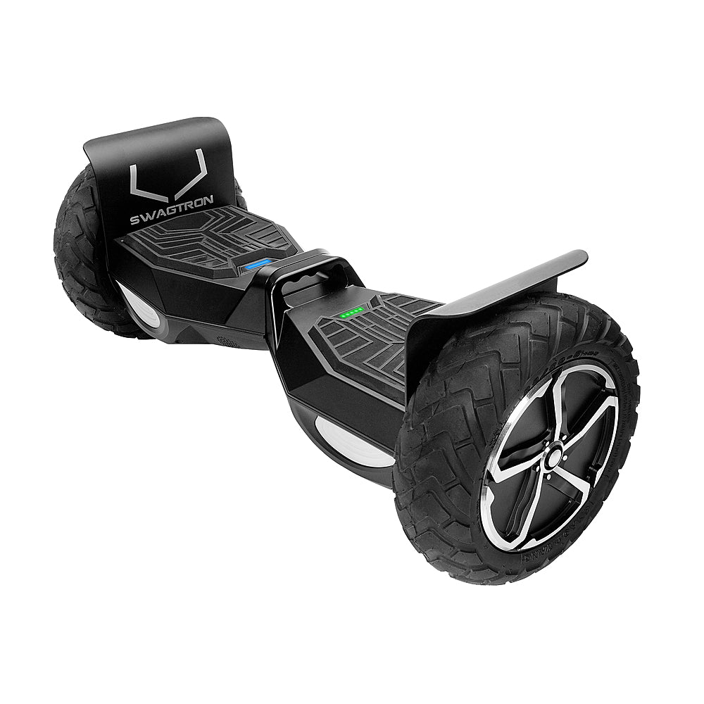 Swagtron - swagBOARD T6 Off-road Self-Balancing Scooter - 12 Mile Range with Speeds up to 12 mph - Matte Black_1