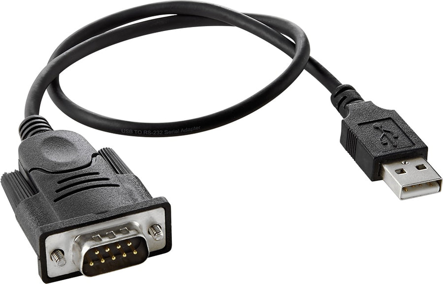 Insignia™ - 1.3' USB-to-RS-232 (DB9) PDA/Serial Adapter Cable - Black_0