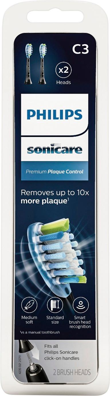 Philips Sonicare - Premium Plaque Control Brush Heads (2-Pack) - Black_2