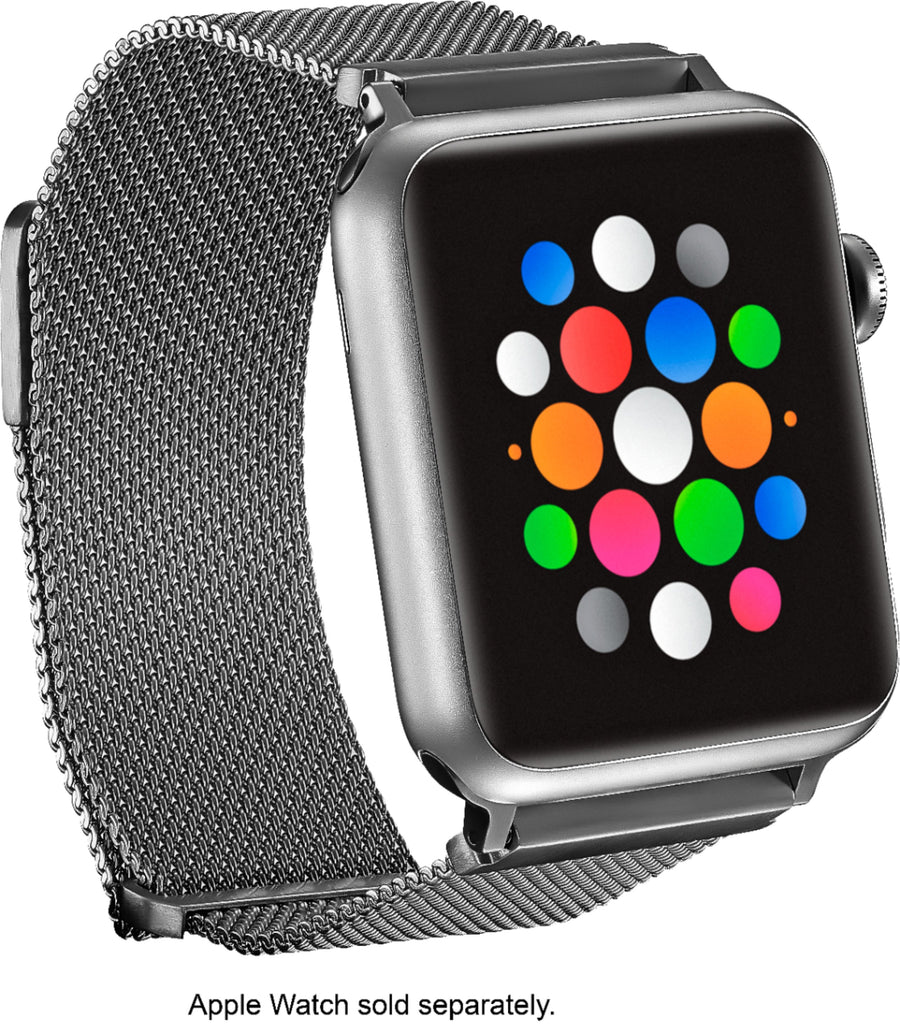 Platinum™ - Magnetic Stainless Steel Mesh Band for Apple Watch 42mm, 44mm, Apple Watch Series 7 45mm, and Apple Watch Series 8 45mm - Silver_0