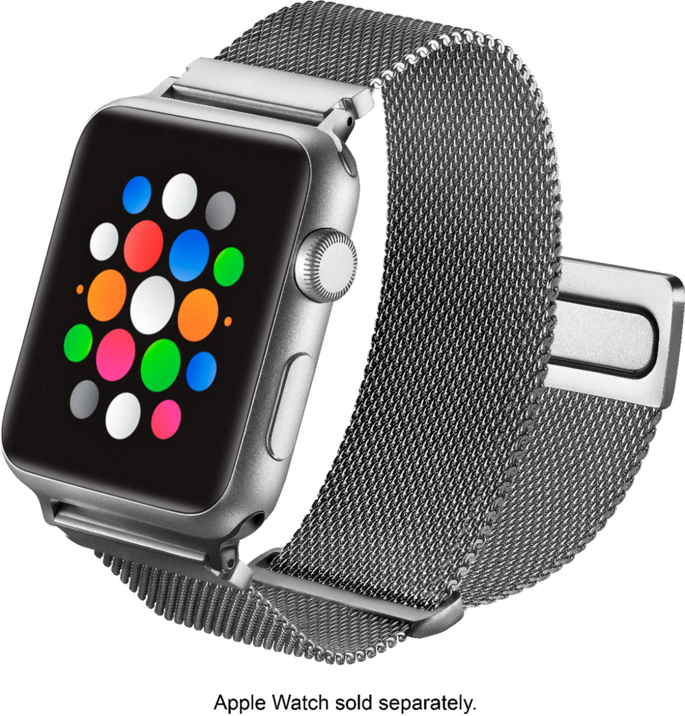 Platinum™ - Magnetic Stainless Steel Mesh Band for Apple Watch 42mm, 44mm, Apple Watch Series 7 45mm, and Apple Watch Series 8 45mm - Silver_1