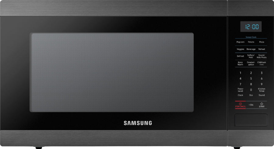 Samsung - 1.9 Cu. Ft. Countertop Microwave for Built-In Applications with Sensor Cook - Black stainless steel_0