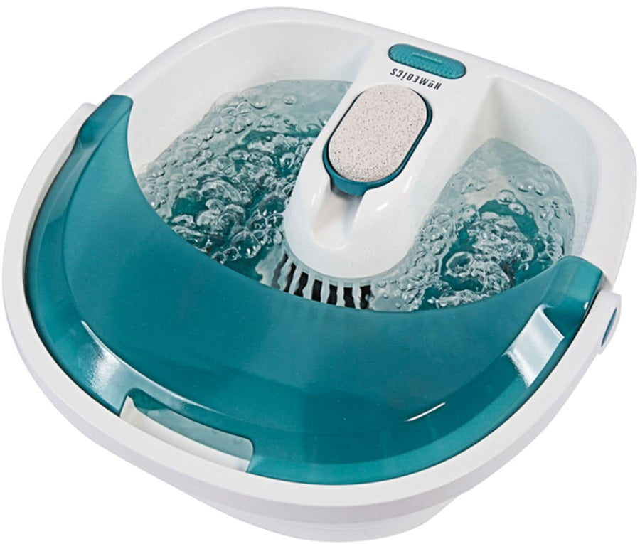 HoMedics - Bubble Foot Spa with Heat Boost Power - White/Gray_0