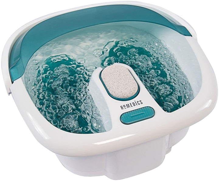HoMedics - Bubble Foot Spa with Heat Boost Power - White/Gray_1