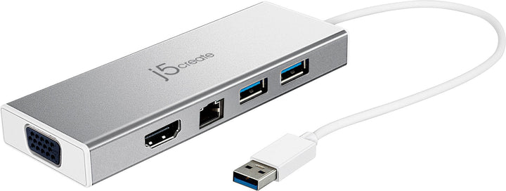 j5create - USB 3.0 Mini Docking Station - Silver_0