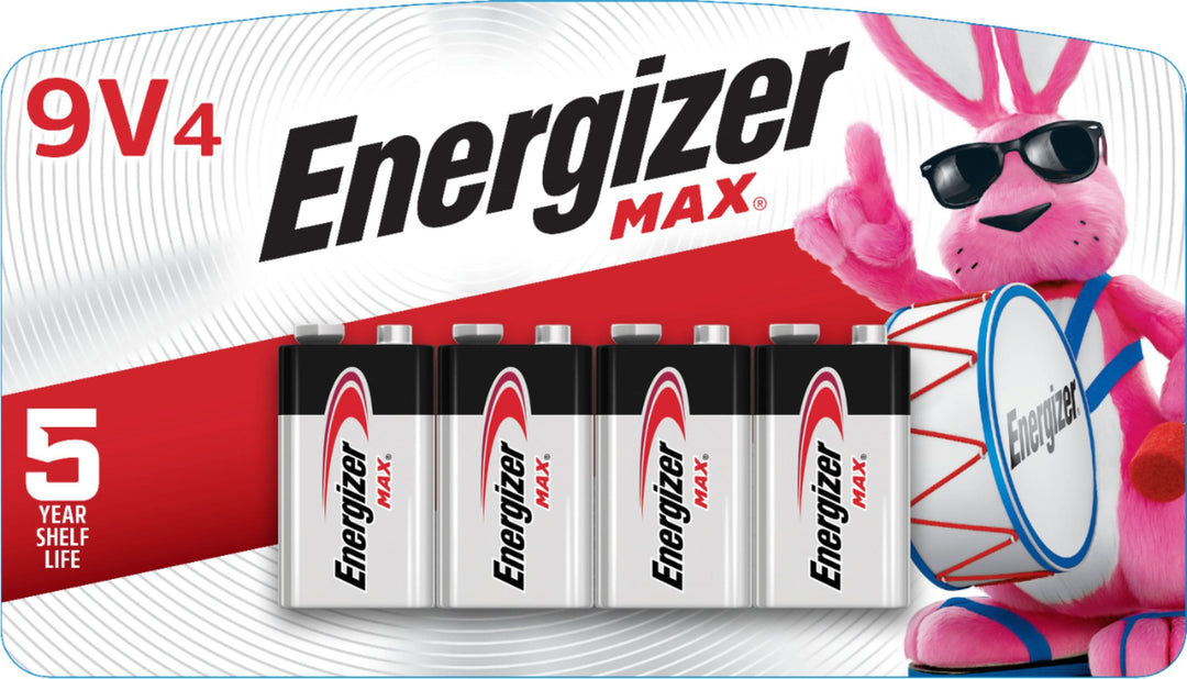 Energizer - MAX 9V Batteries (4 Pack), 9 Volt Alkaline Batteries_0