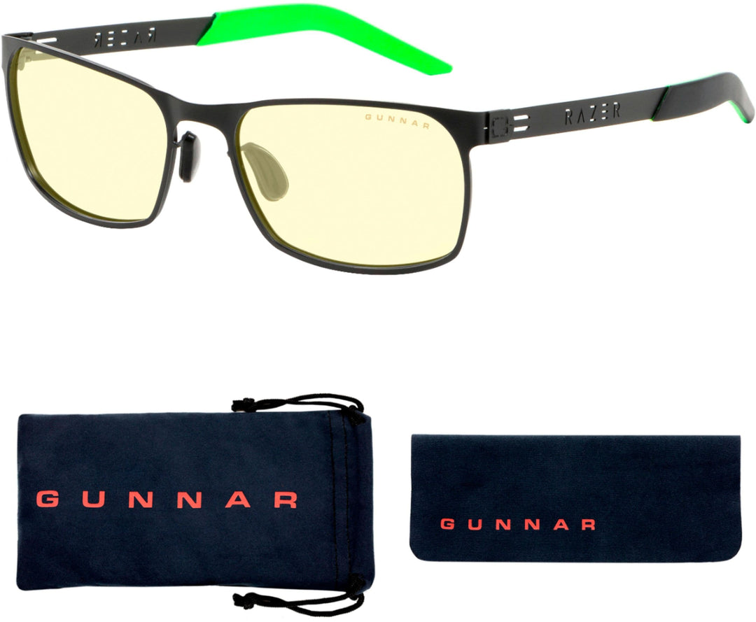 GUNNAR Gaming Glasses - FPS Razer Edition, Onyx, Amber Tint - Onyx_0