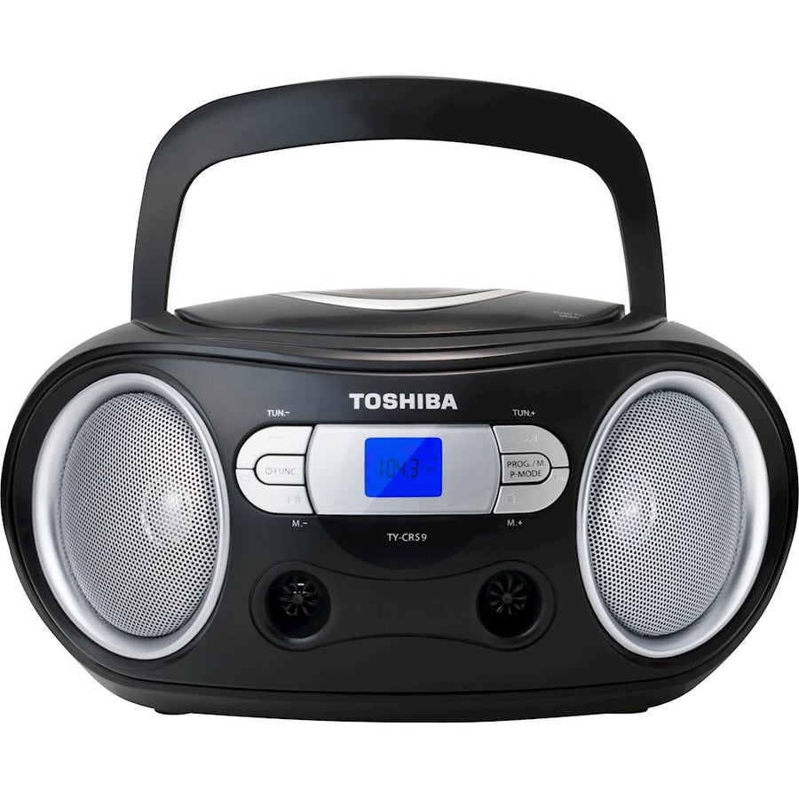 Toshiba - 2.4W Portable CD Boombox - Black_0