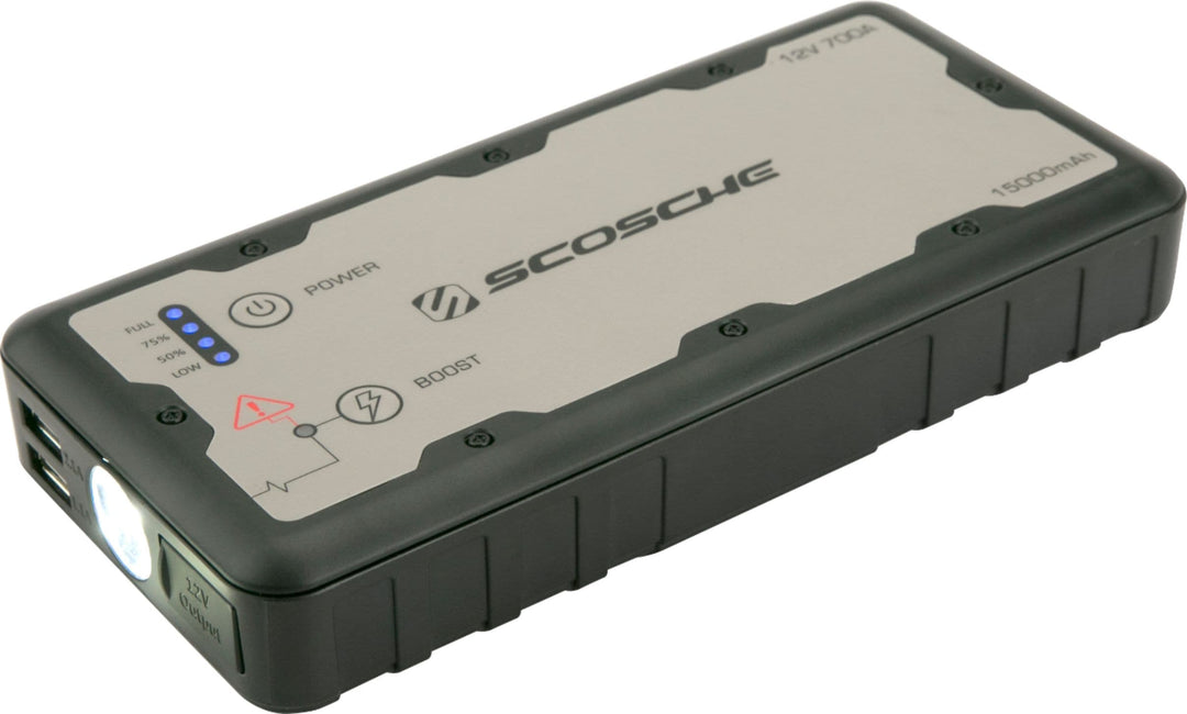 Scosche PowerUp 700 Car Jump Starter w/USB Power Bank and LED Flashlight - Black_6
