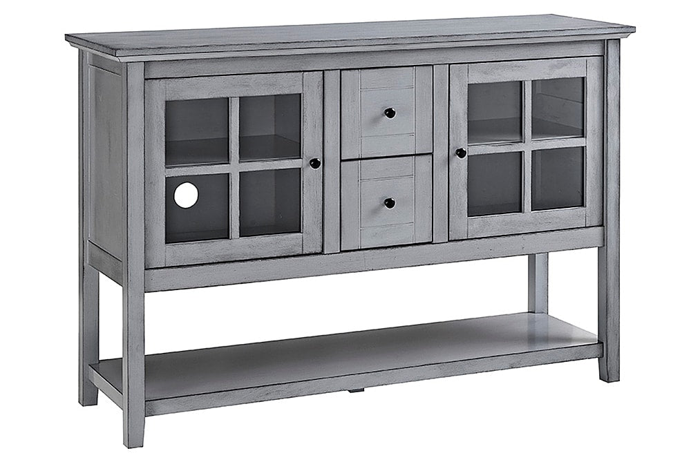 Walker Edison - Transitional TV Stand / Buffet for TVs up to 55" - Antique Gray_1
