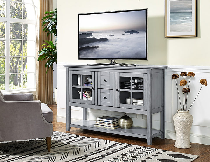 Walker Edison - Transitional TV Stand / Buffet for TVs up to 55" - Antique Gray_2
