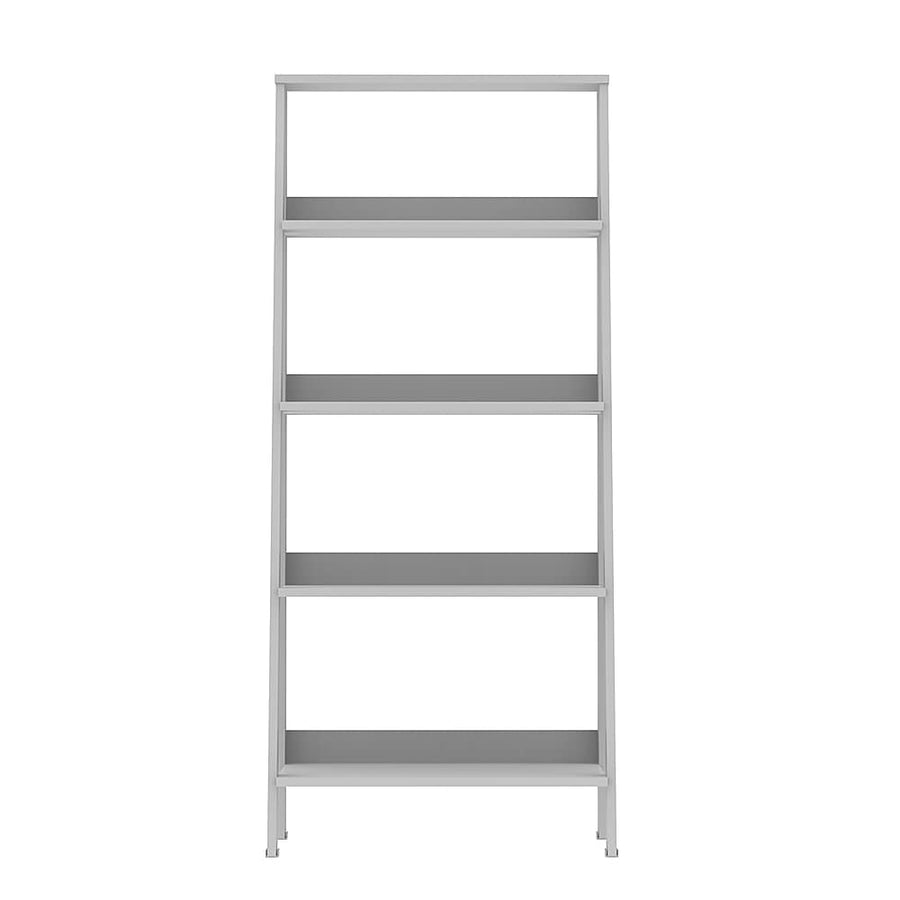 Walker Edison - 4-Shelf Ladder Bookcase - White_0