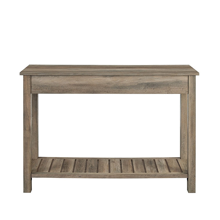 Walker Edison - 48" Wood Storage Entry Accent Table - Gray Wash_7