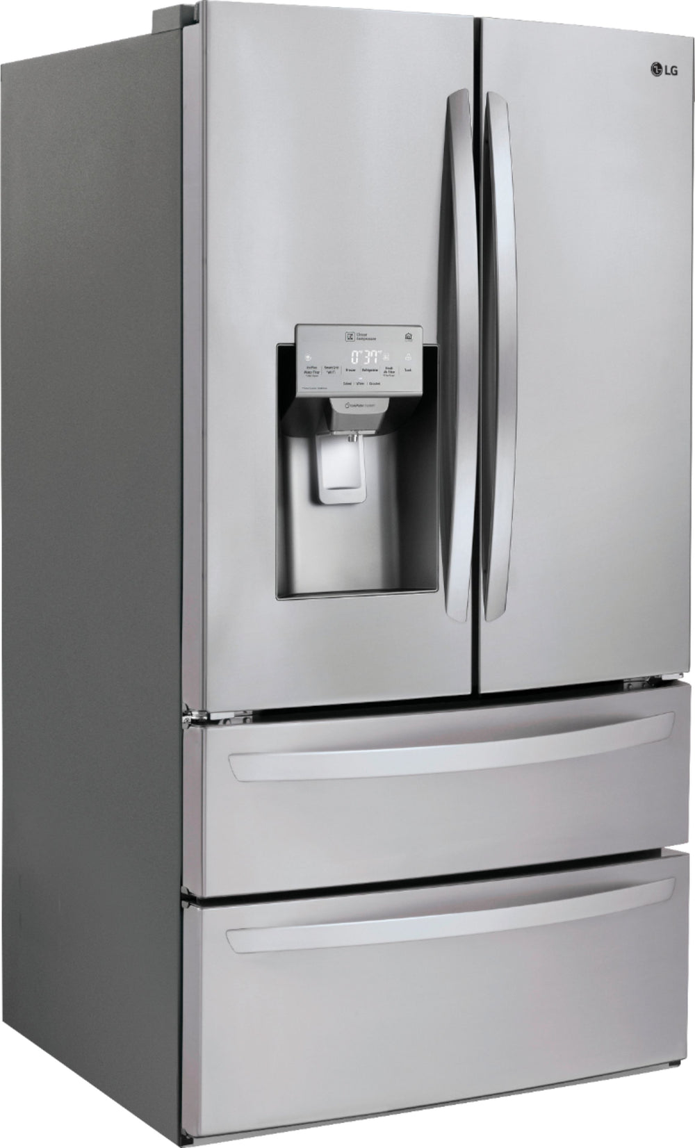 LG - 27.8 Cu. Ft. 4-Door French Door Smart Refrigerator with Smart Cooling System - Stainless steel_1