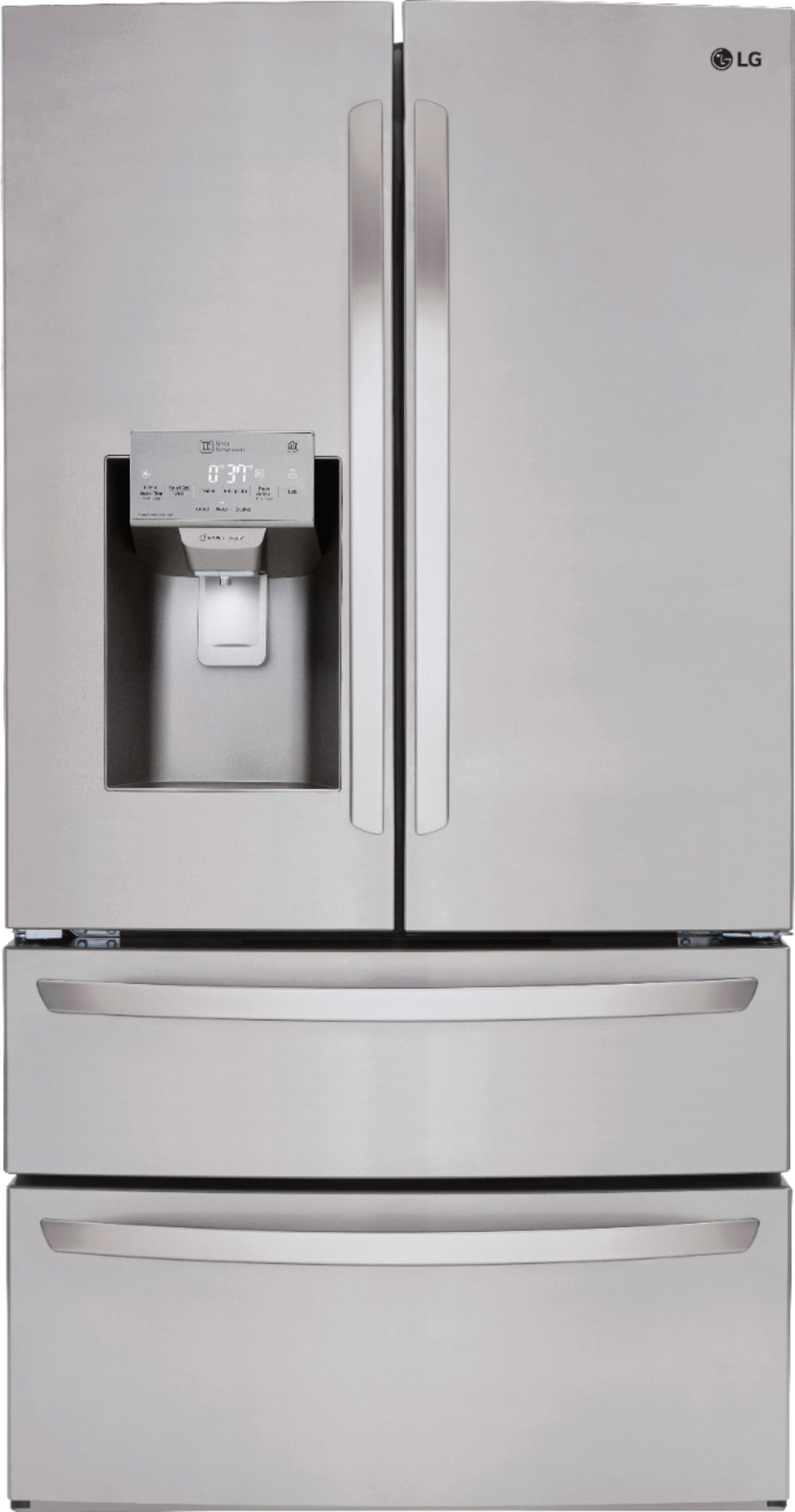 LG - 27.8 Cu. Ft. 4-Door French Door Smart Refrigerator with Smart Cooling System - Stainless steel_0