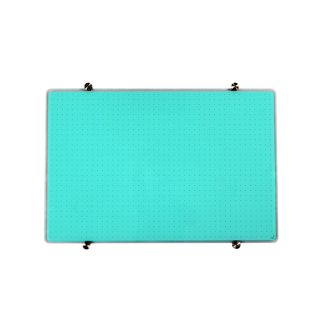 Floortex Glass Magnetic Grid Board 30" x 40" Teal - Teal_0