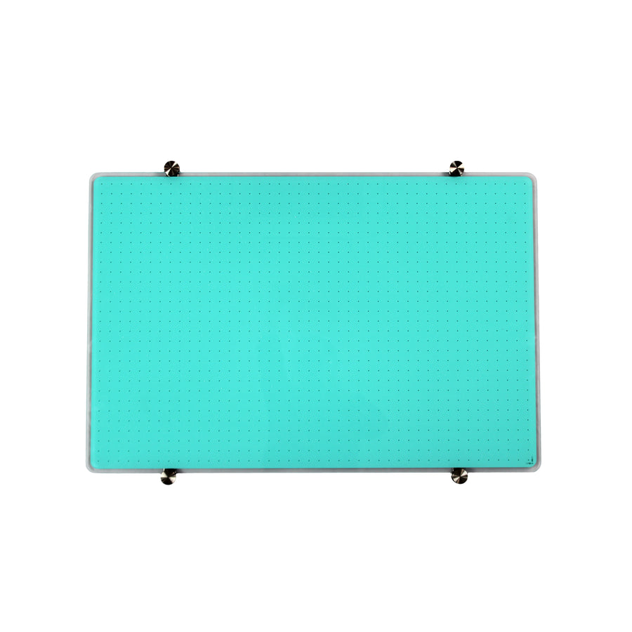 Floortex Glass Magnetic Grid Board 30" x 40" Teal - Teal_0