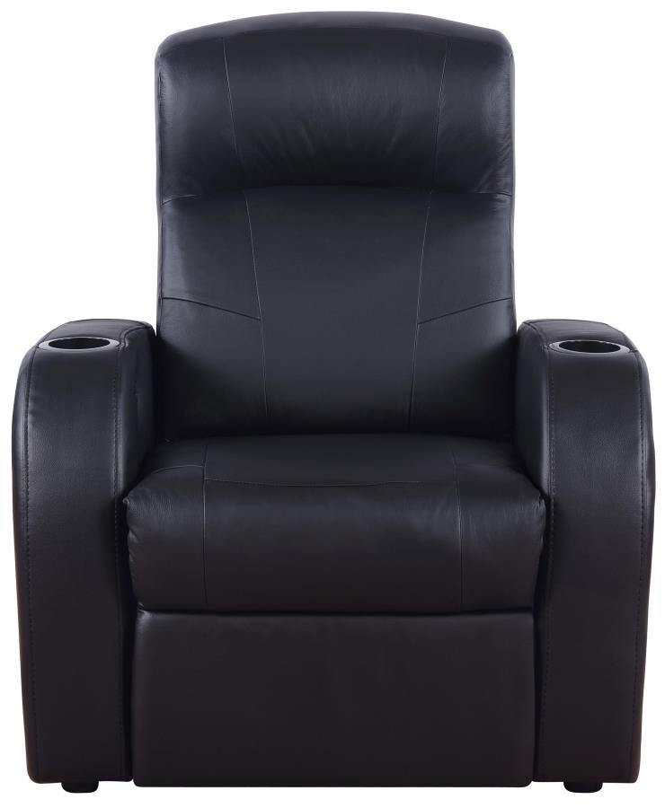 Cyrus Upholstered Recliner Living Room Set Black_3