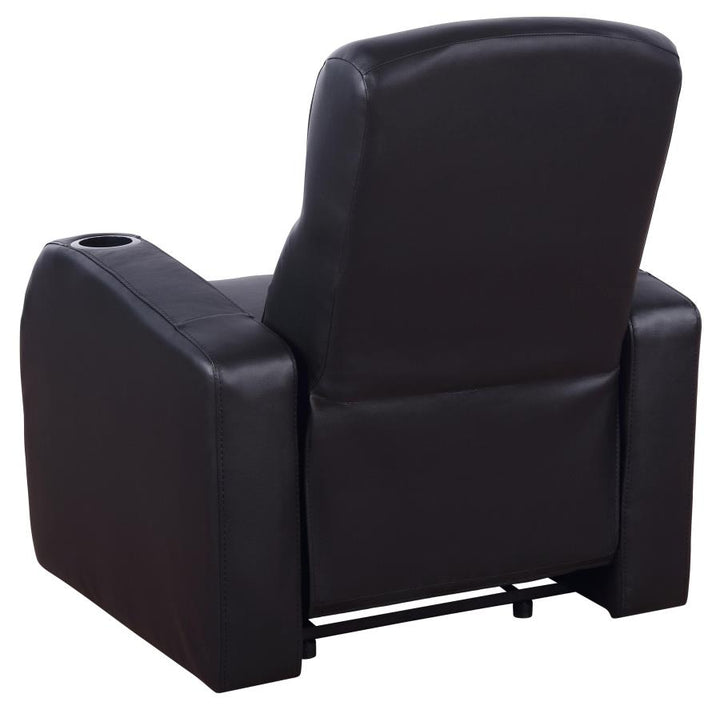 Cyrus Upholstered Recliner Living Room Set Black_4