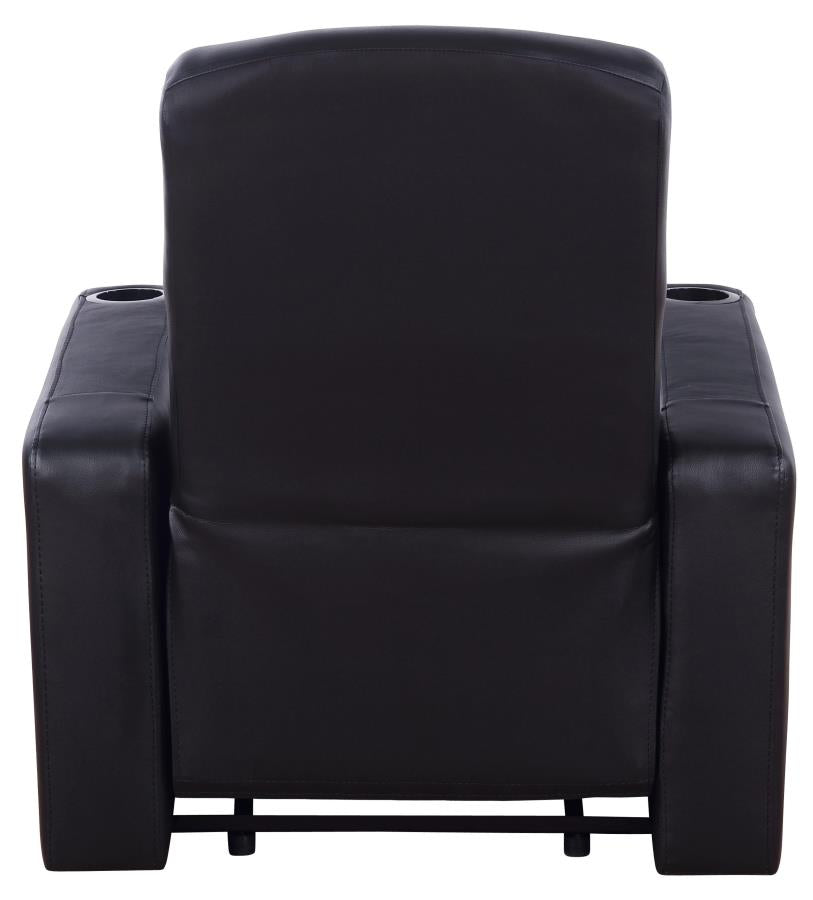 Cyrus Upholstered Recliner Living Room Set Black_5