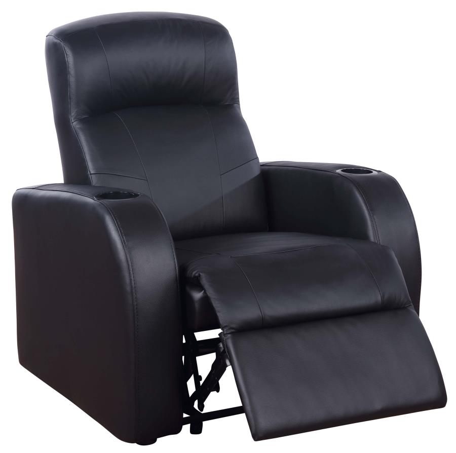 Cyrus Upholstered Recliner Living Room Set Black_4