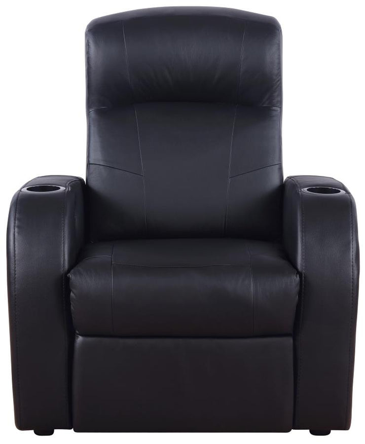 Cyrus Upholstered Recliner Living Room Set Black_5