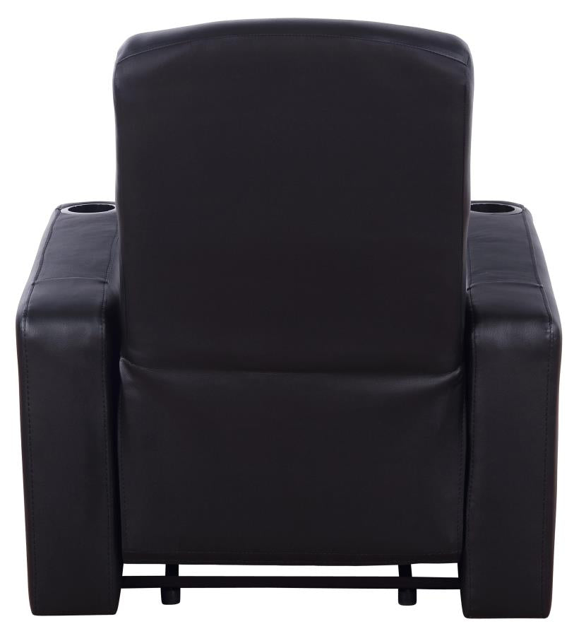 Cyrus Upholstered Recliner Living Room Set Black_7