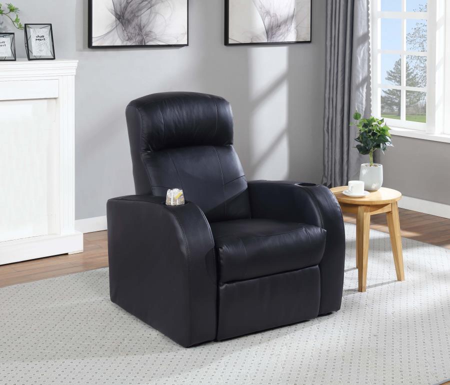 Cyrus Home Theater Upholstered Recliner Black_0