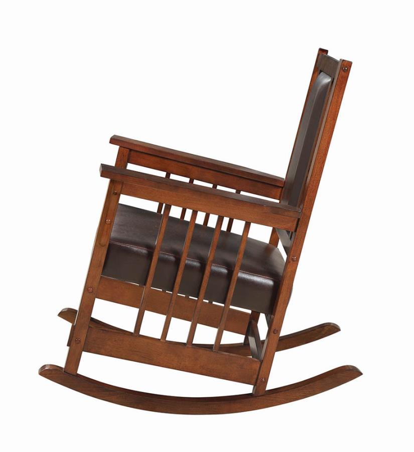 Upholstered Rocking Chair Tobacco and Dark Brown_3