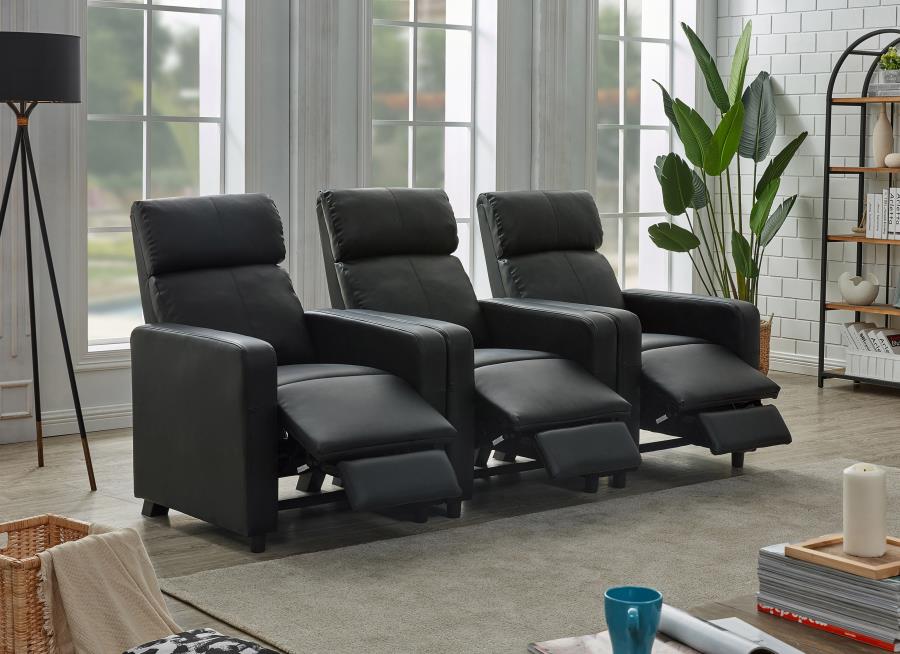 Toohey Home Theater Push Back Recliner Black_4