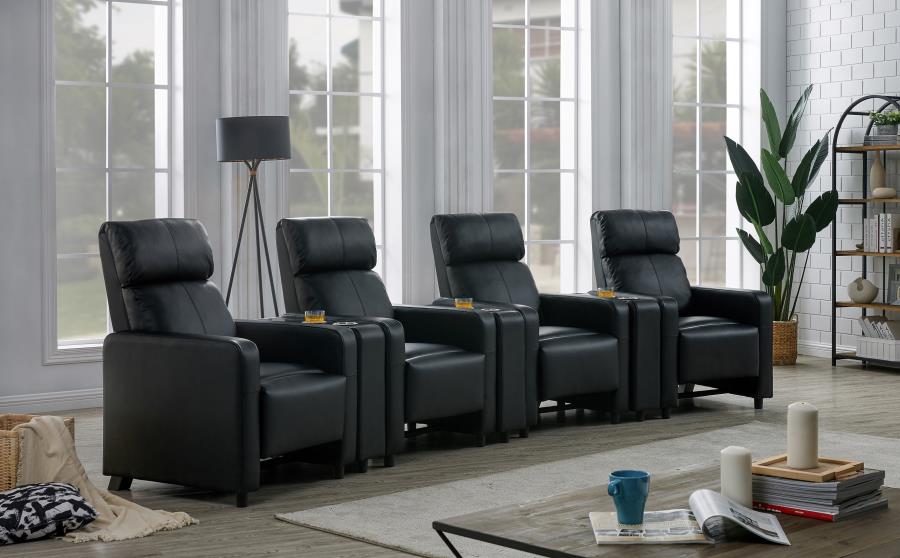Toohey Home Theater Push Back Recliner Black_5